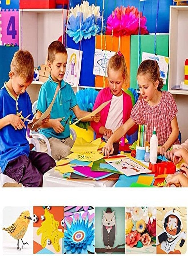 Eclet 40 pcs Color A4 Medium Size Sheets (10 colour X 4 Sheet) Art and Craft Paper Double Sided Colored(Length -27.5 cm Width - 20.3 cm) - Image 4